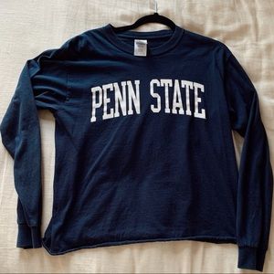 Penn State long sleeve cropped tee